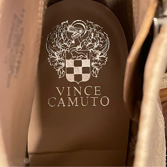 Vince Camuto x Almost Ready Winndie Heeled Boots in Truffle Taupe in box - Picture 11 of 11